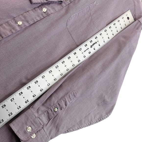 Tommy Hilfiger Men's Dress Shirt Size 15.5  32-33 Vintage Button Down Purple - Picture 6 of 9
